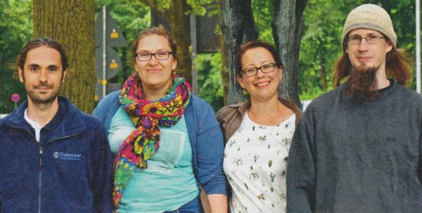 Der AK Jugend: Hendrik Lutz, Janina Wenzel, Anke Buschmann, Tobias Pachali (v. I. n. r.)  Foto: Diabetiker Niedersachsen e.V.